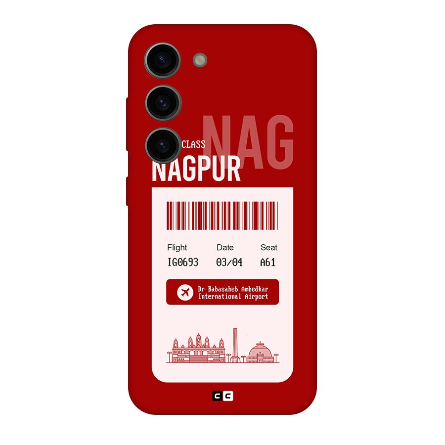 Nagpur Boarding Pass Original Polycarbonate Back Case for Galaxy S23