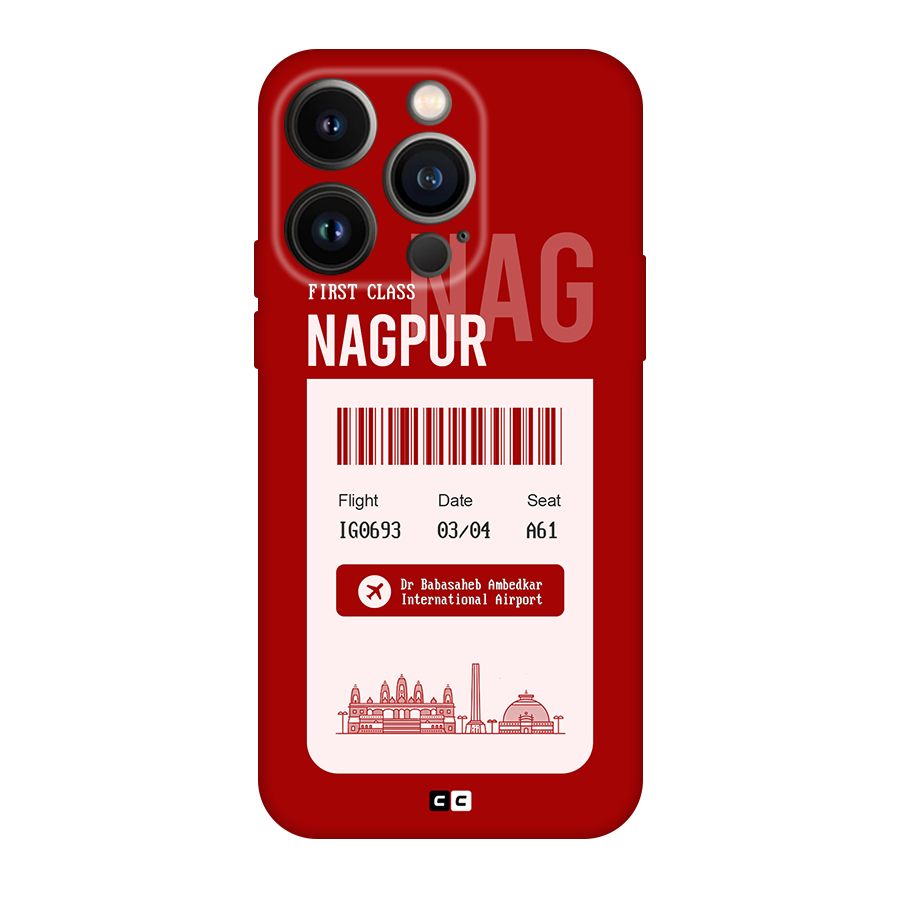 Nagpur Boarding Pass Original Polycarbonate Back Case for iPhone 14 Pro