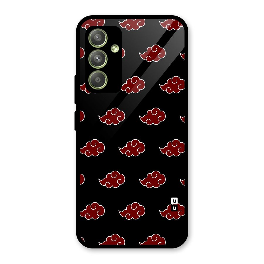 Naruto Akatsuki Pattern Glass Back Case for Galaxy A54