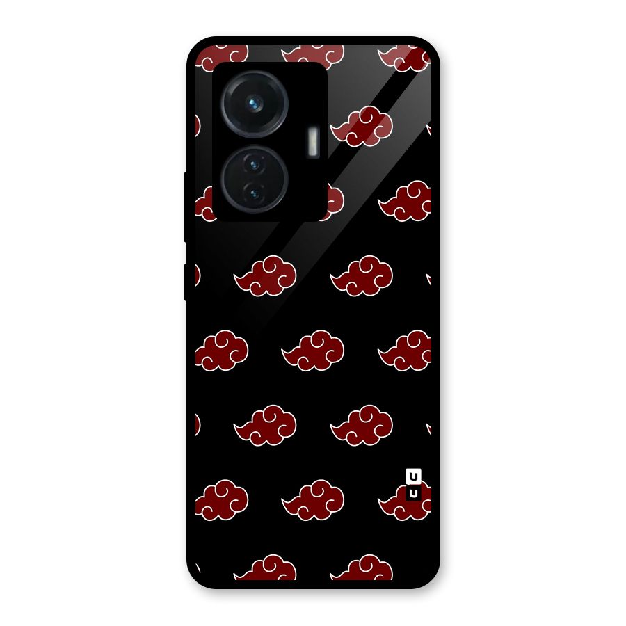 Naruto Akatsuki Pattern Glass Back Case for Vivo T1 44W