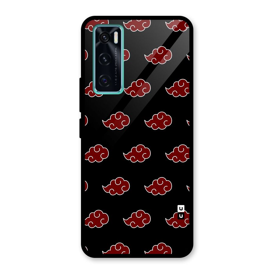 Naruto Akatsuki Pattern Glass Back Case for Vivo V20 SE