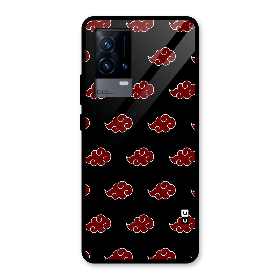 Naruto Akatsuki Pattern Glass Back Case for iQOO 9 5G