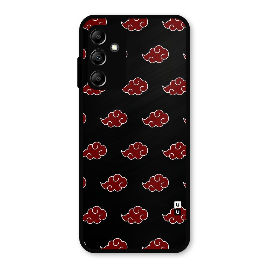 Naruto Akatsuki Pattern Metal Back Case for Galaxy A14 5G