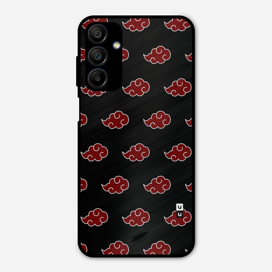 Naruto Akatsuki Pattern Metal Back Case for Galaxy A15 5G