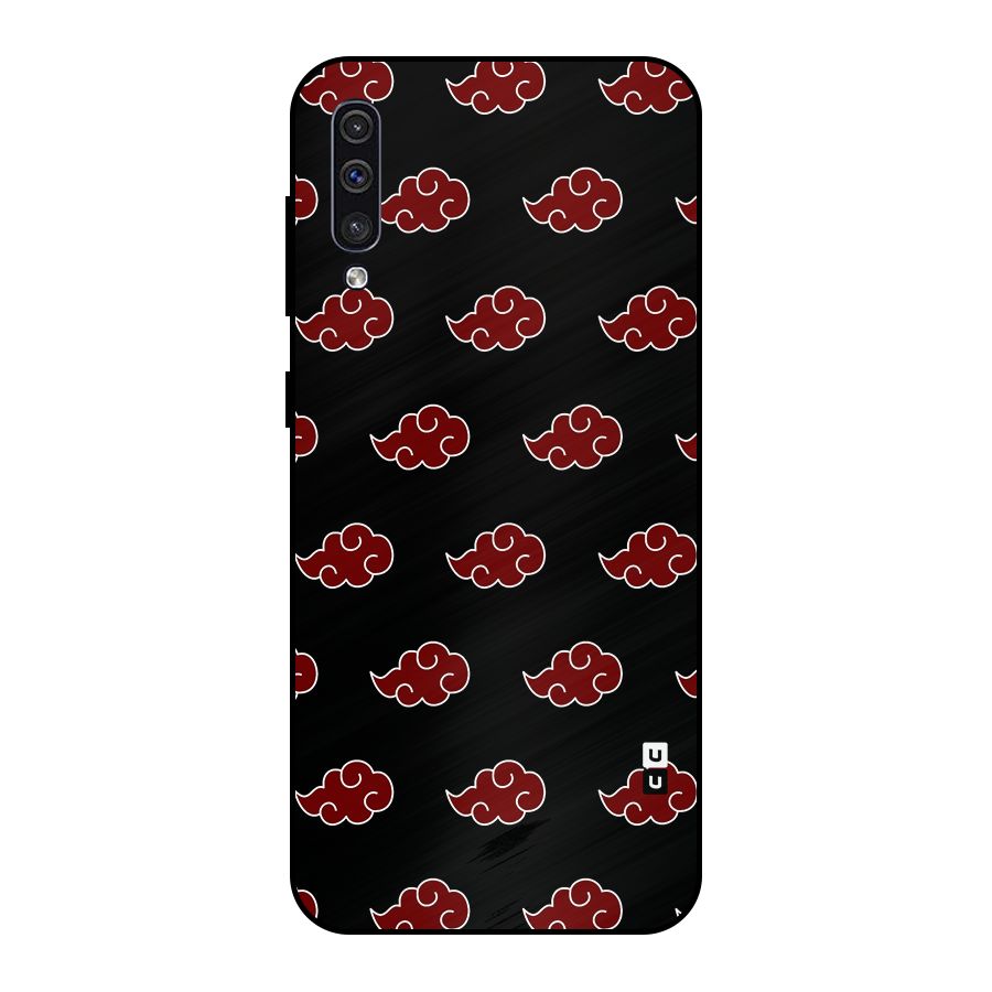 Naruto Akatsuki Pattern Metal Back Case for Galaxy A30s