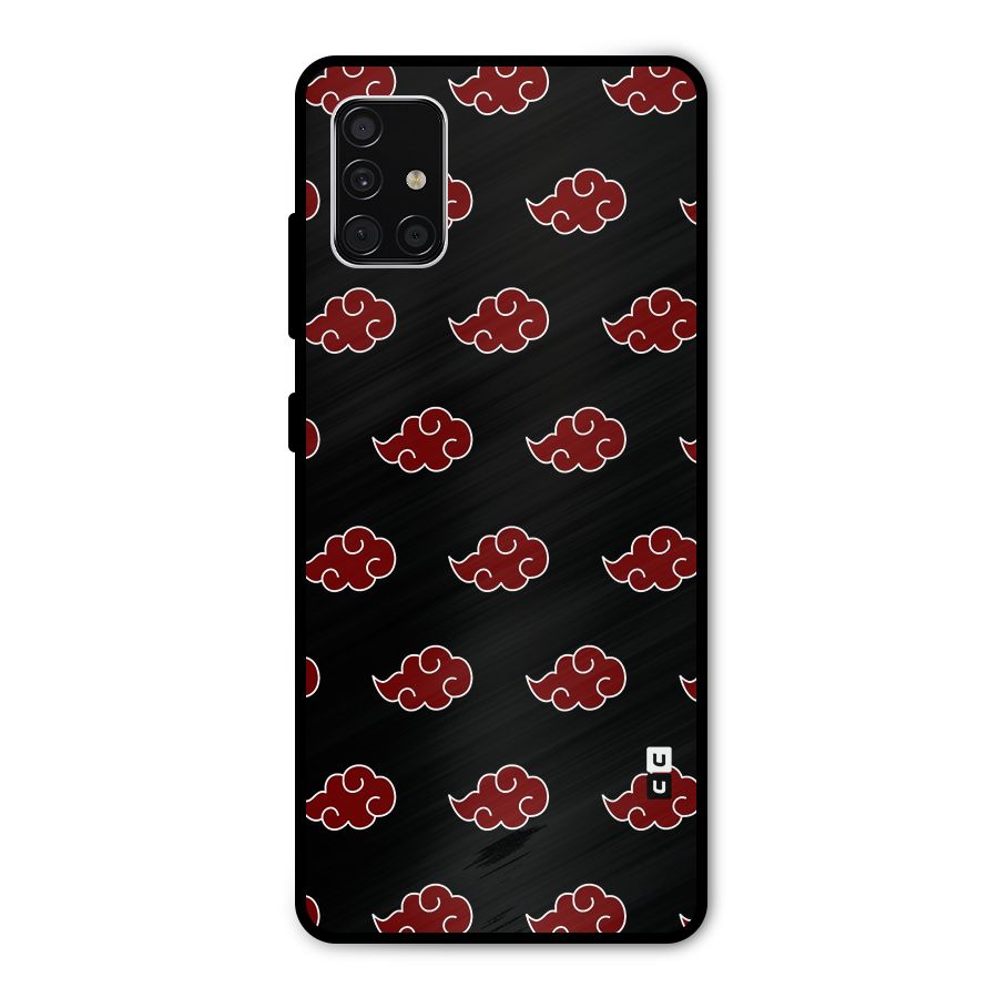 Naruto Akatsuki Pattern Metal Back Case for Galaxy A51