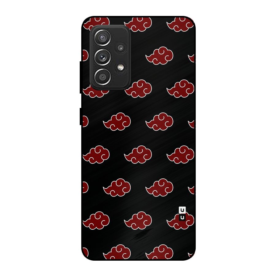 Naruto Akatsuki Pattern Metal Back Case for Galaxy A52s 5G