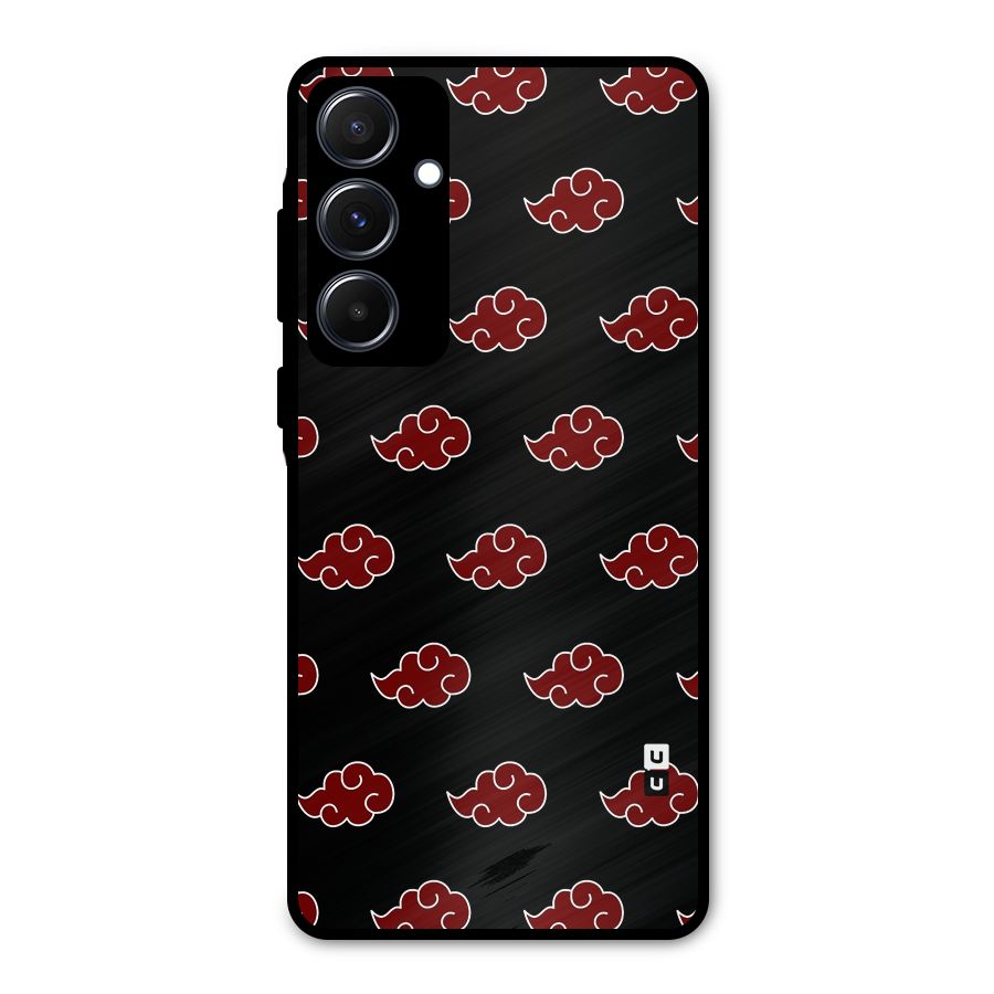 Naruto Akatsuki Pattern Metal Back Case for Galaxy A55
