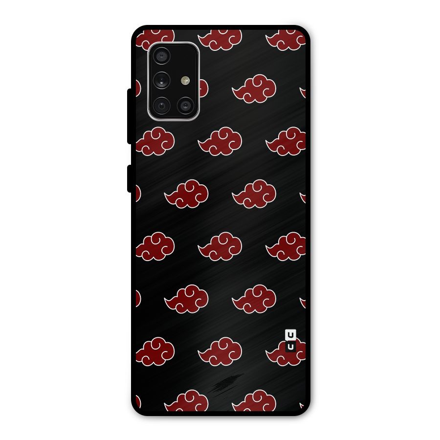 Naruto Akatsuki Pattern Metal Back Case for Galaxy A71