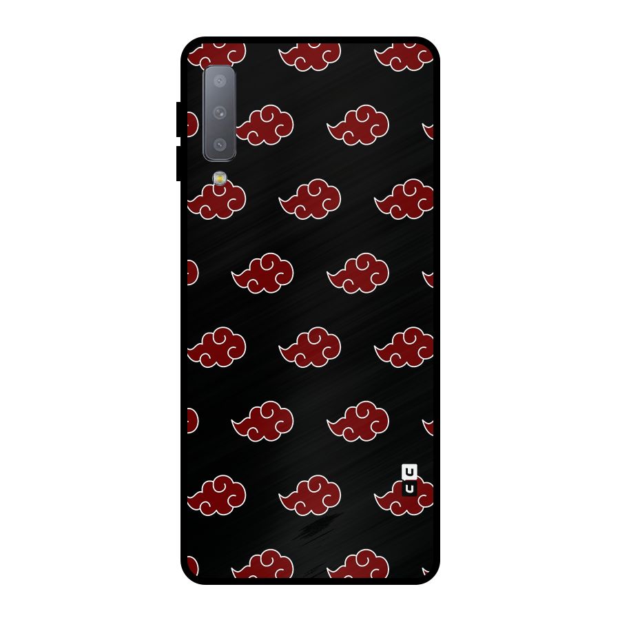 Naruto Akatsuki Pattern Metal Back Case for Galaxy A7 (2018)