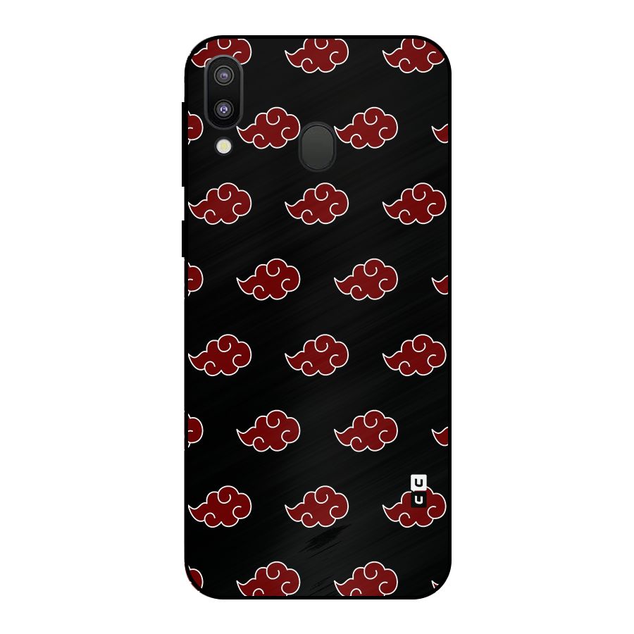 Naruto Akatsuki Pattern Metal Back Case for Galaxy M20