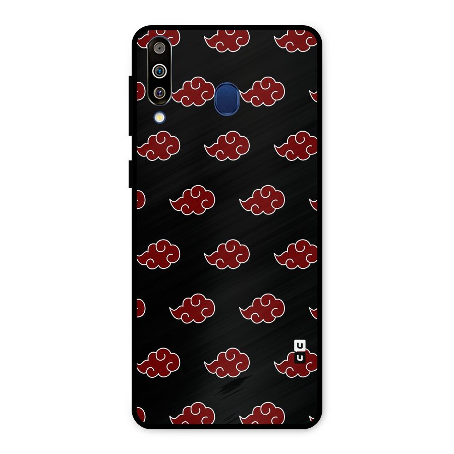 Naruto Akatsuki Pattern Metal Back Case for Galaxy M30