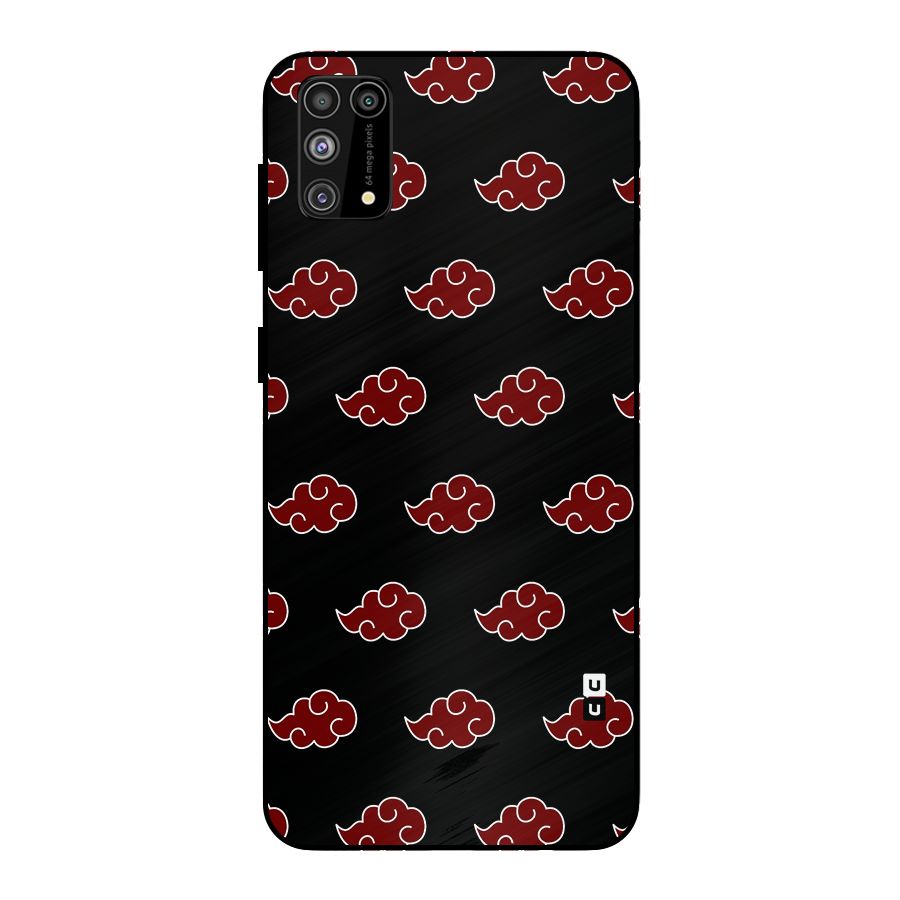 Naruto Akatsuki Pattern Metal Back Case for Galaxy M31