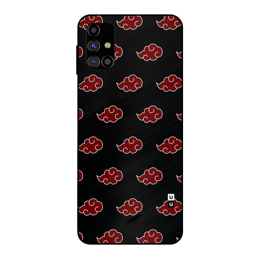 Naruto Akatsuki Pattern Metal Back Case for Galaxy M31s