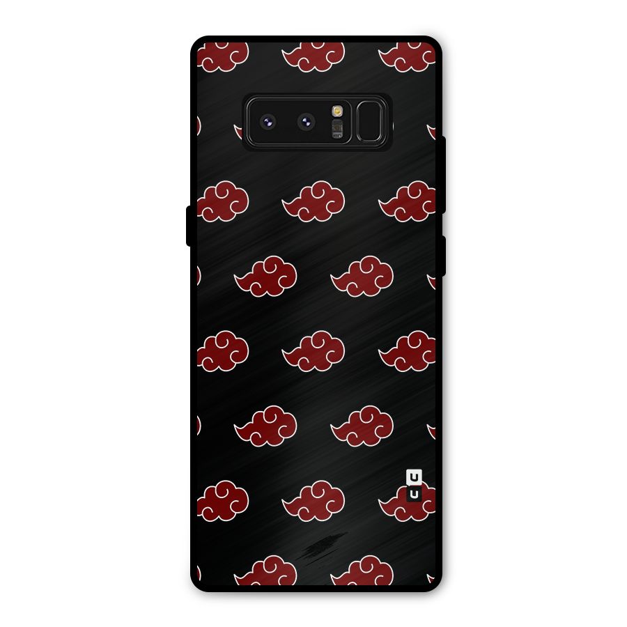 Naruto Akatsuki Pattern Metal Back Case for Galaxy Note 8