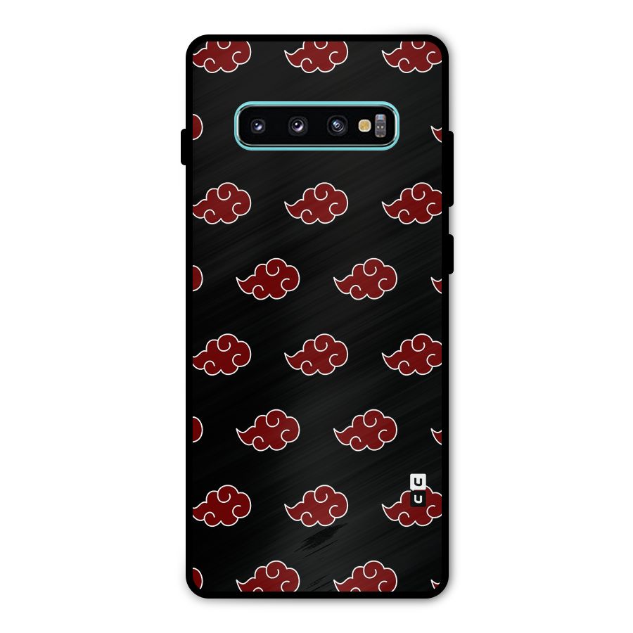 Naruto Akatsuki Pattern Metal Back Case for Galaxy S10 Plus