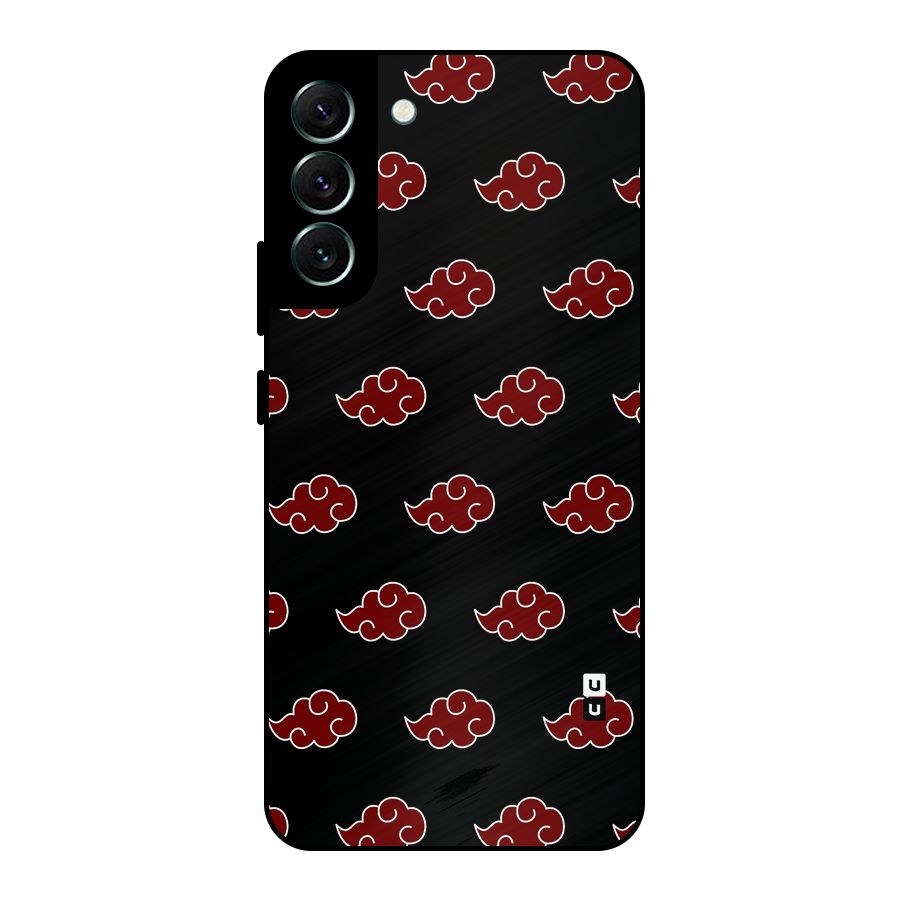 Naruto Akatsuki Pattern Metal Back Case for Galaxy S22 Plus 5G