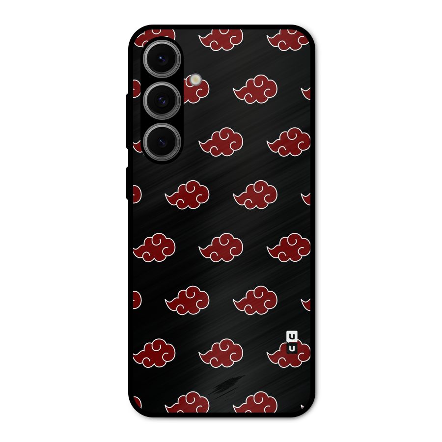 Naruto Akatsuki Pattern Metal Back Case for Galaxy S24 FE