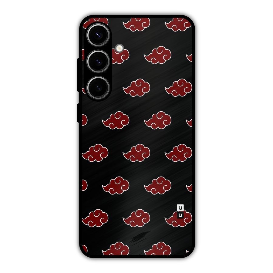 Naruto Akatsuki Pattern Metal Back Case for Galaxy S24 Plus
