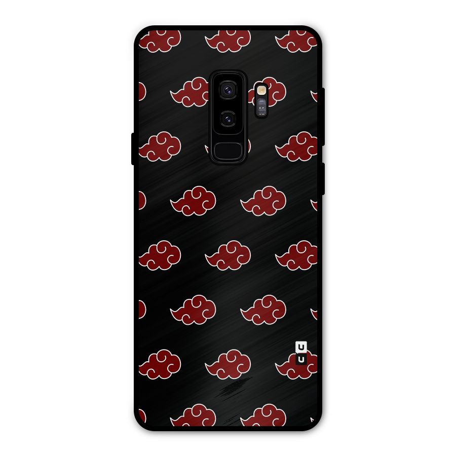 Naruto Akatsuki Pattern Metal Back Case for Galaxy S9 Plus