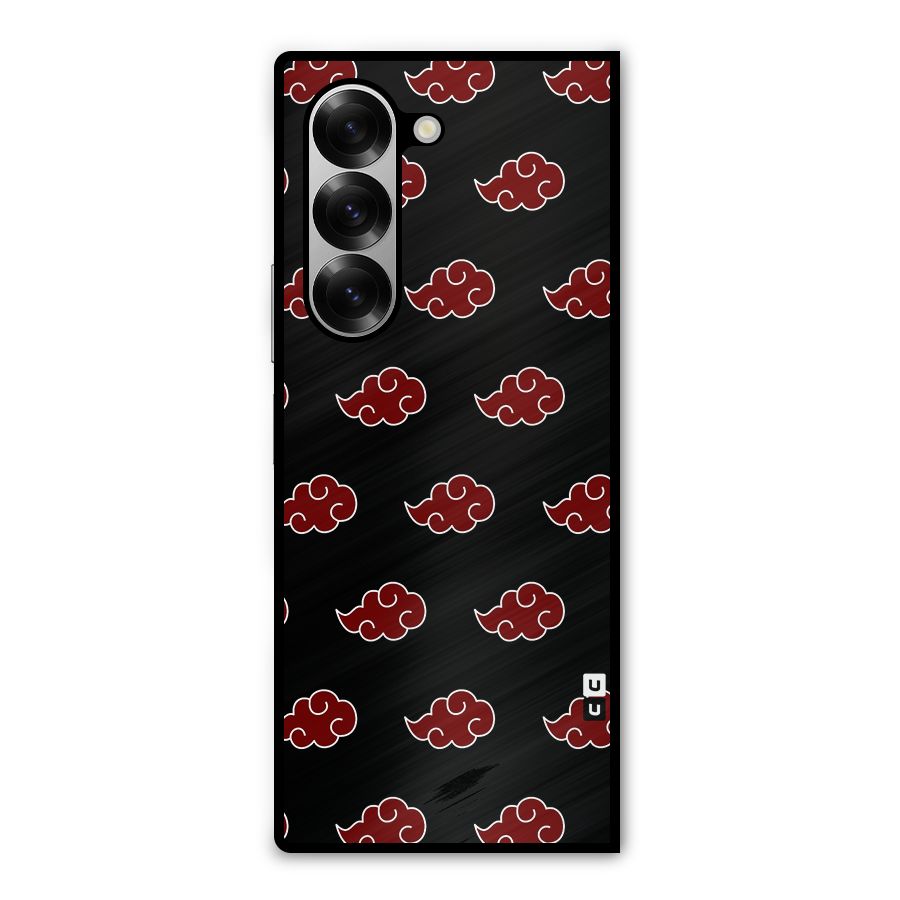 Naruto Akatsuki Pattern Metal Back Case for Galaxy Z Fold6