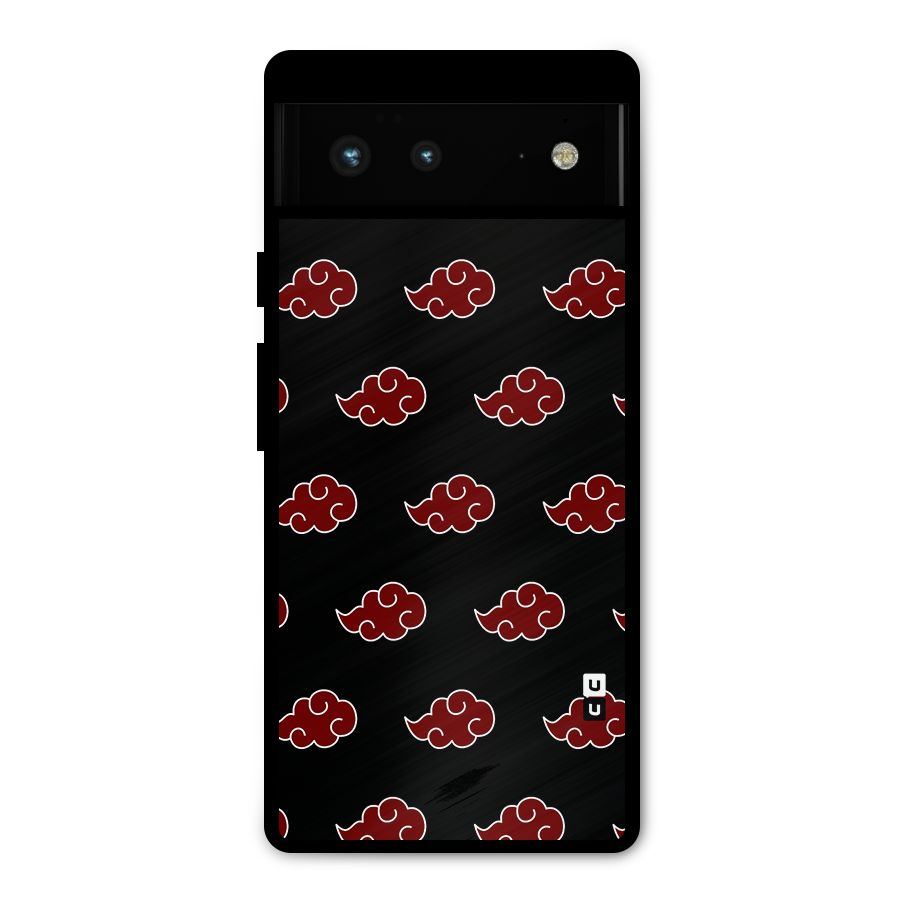 Naruto Akatsuki Pattern Metal Back Case for Google Pixel 6