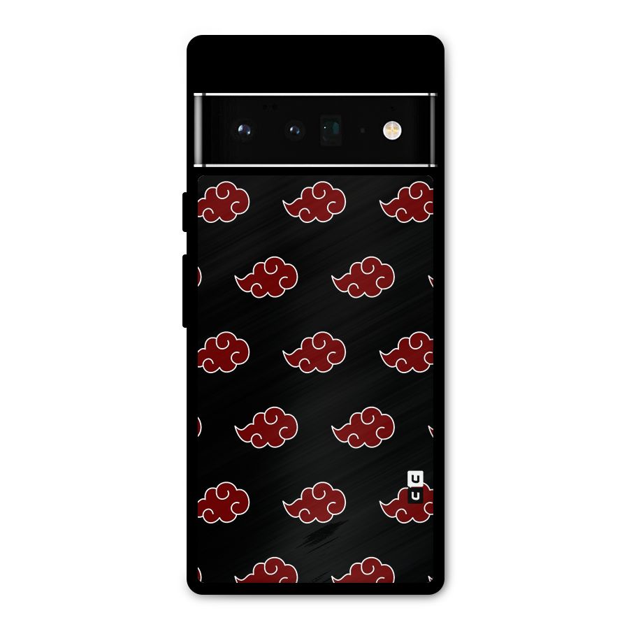 Naruto Akatsuki Pattern Metal Back Case for Google Pixel 6 Pro