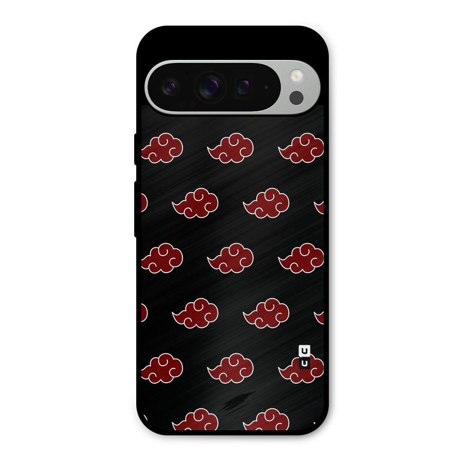 Naruto Akatsuki Pattern Metal Back Case for Google Pixel 9 Pro XL