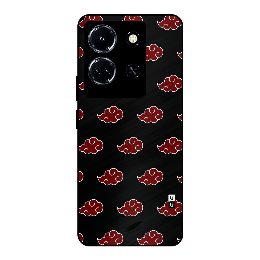 Naruto Akatsuki Pattern Metal Back Case for Infinix Note 30 5G