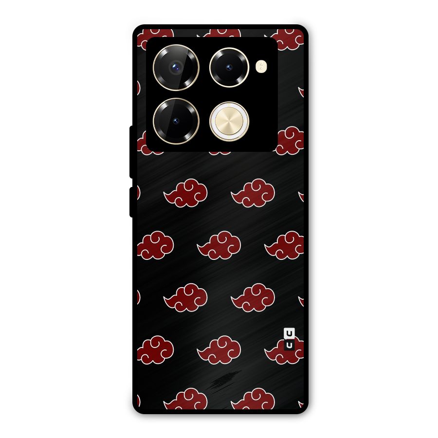 Naruto Akatsuki Pattern Metal Back Case for Infinix Note 40 Pro
