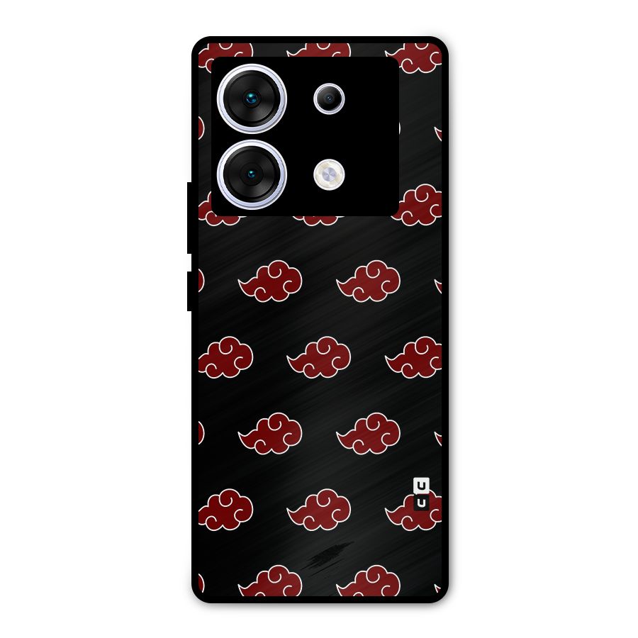 Naruto Akatsuki Pattern Metal Back Case for Infinix Zero 30 5G