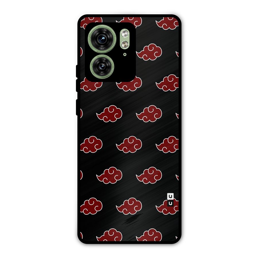 Naruto Akatsuki Pattern Metal Back Case for Motorola Edge 40 5G