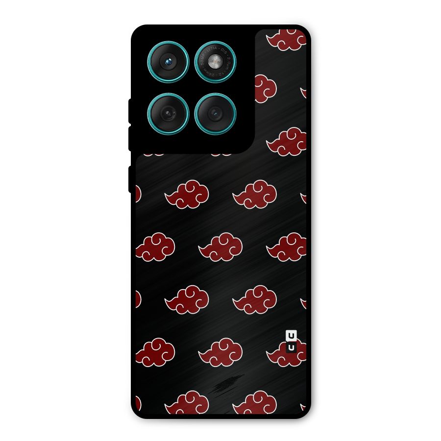 Naruto Akatsuki Pattern Metal Back Case for Motorola Edge 60 Fusion