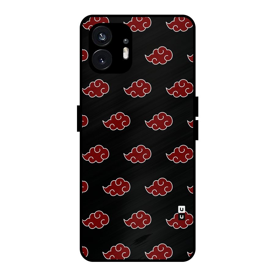 Naruto Akatsuki Pattern Metal Back Case for Nothing Phone 2