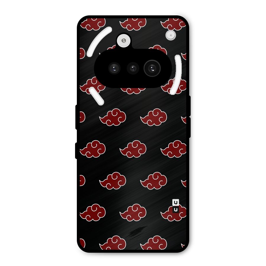 Naruto Akatsuki Pattern Metal Back Case for Nothing Phone 3a