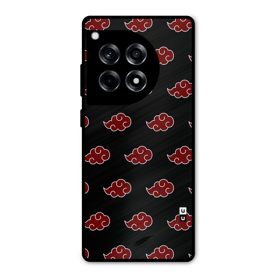 Naruto Akatsuki Pattern Metal Back Case for OnePlus 12R