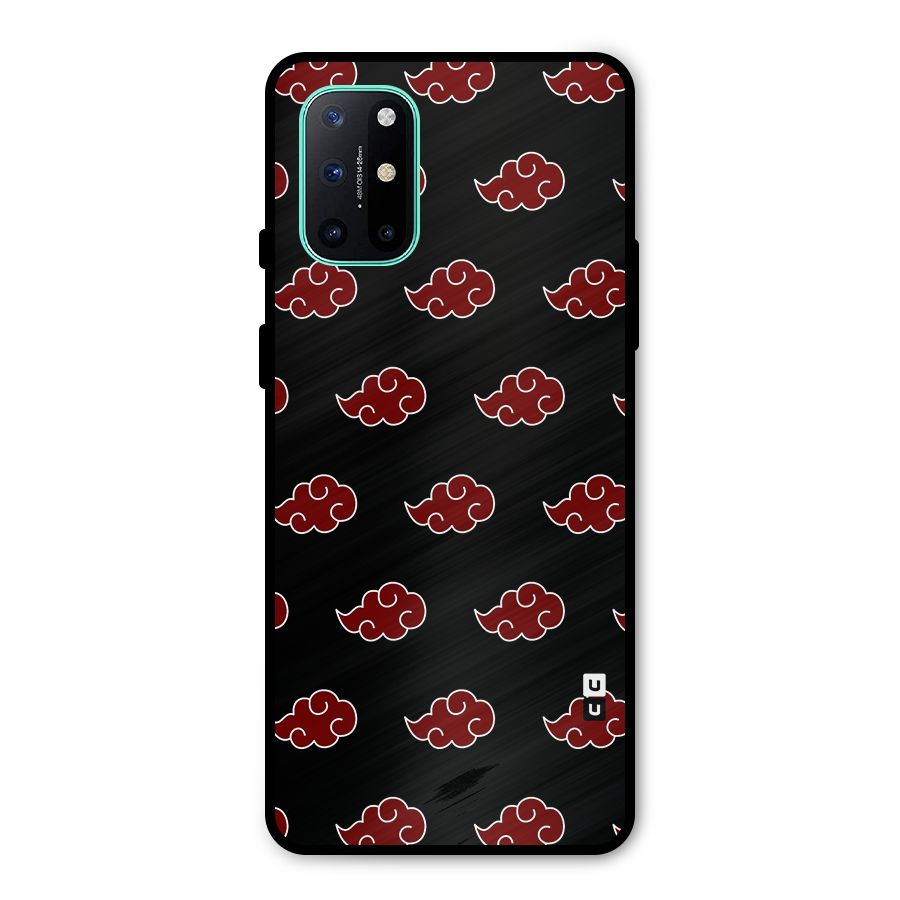 Naruto Akatsuki Pattern Metal Back Case for OnePlus 8T