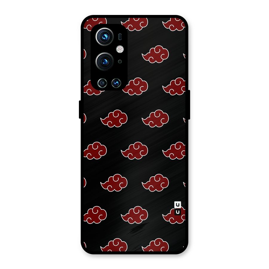 Naruto Akatsuki Pattern Metal Back Case for OnePlus 9 Pro
