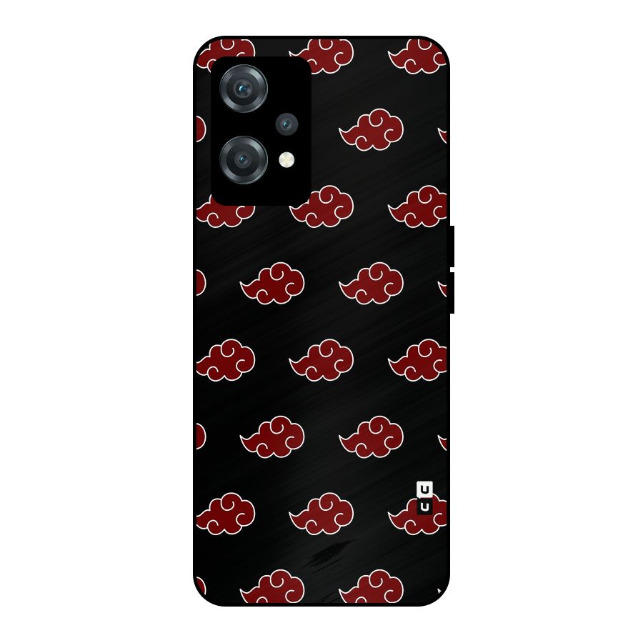 Naruto Akatsuki Pattern Metal Back Case for OnePlus Nord CE 2 Lite 5G