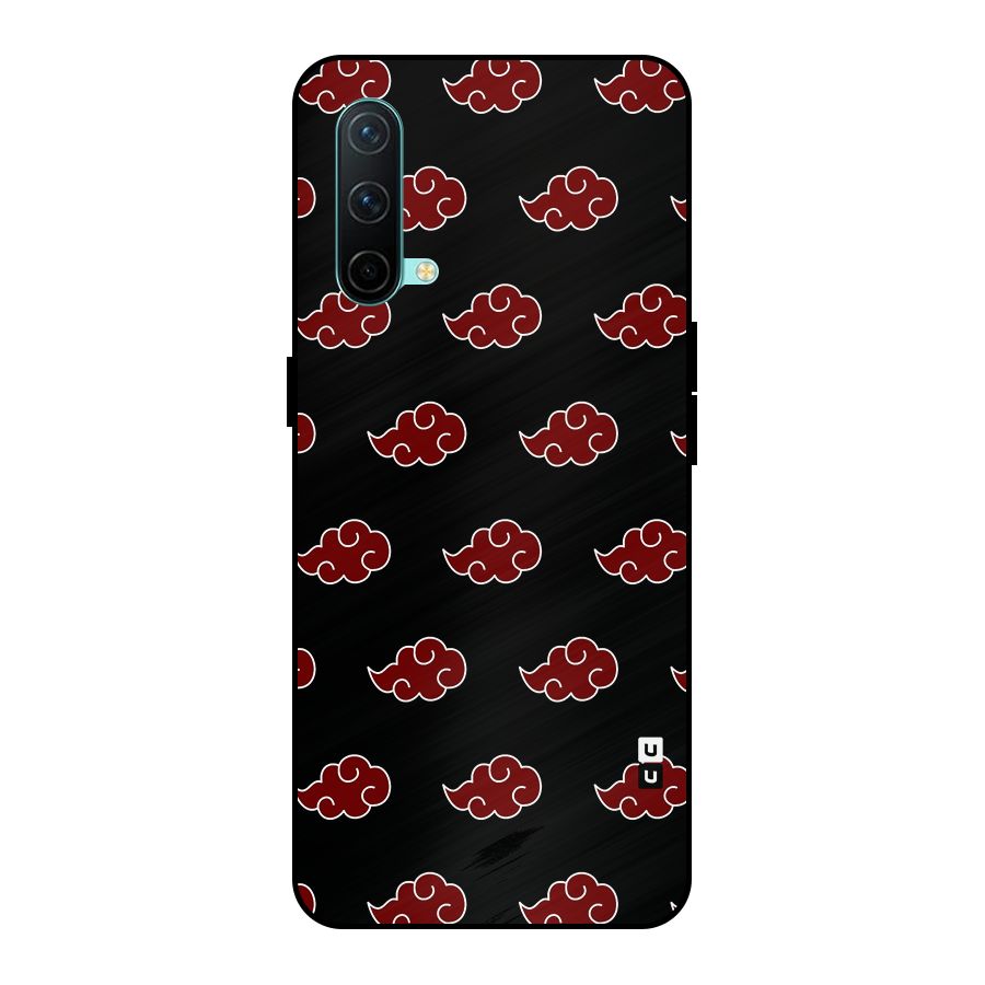 Naruto Akatsuki Pattern Metal Back Case for OnePlus Nord CE 5G