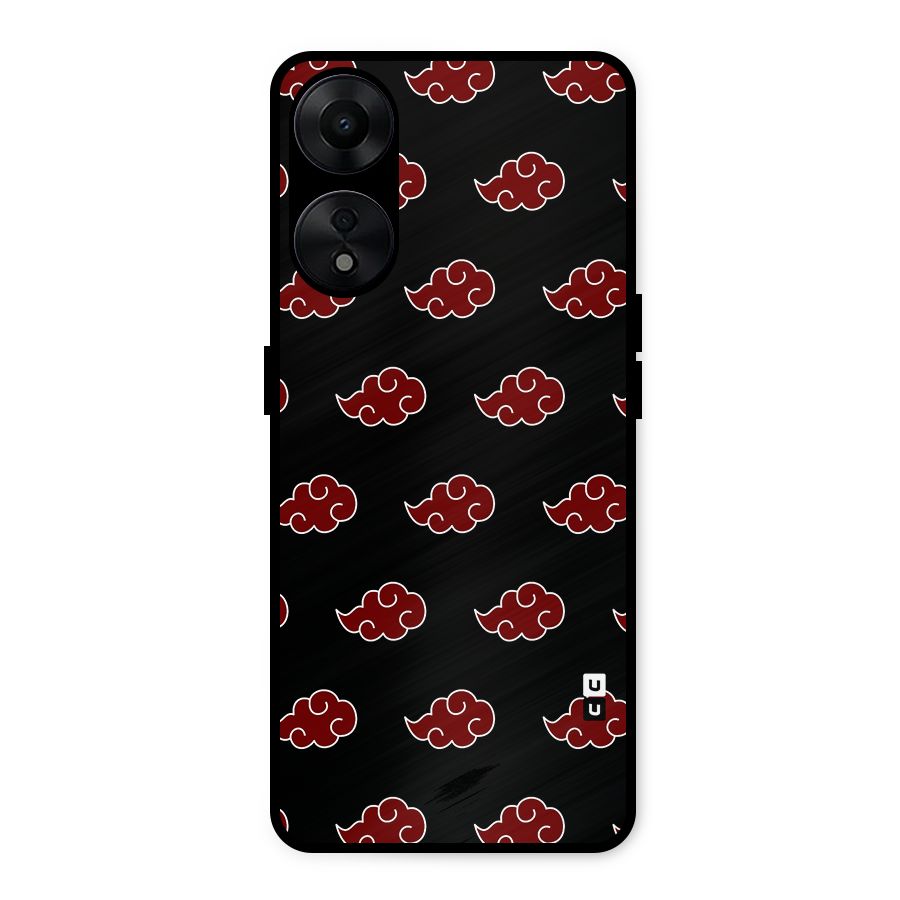 Naruto Akatsuki Pattern Metal Back Case for Oppo A78 5G