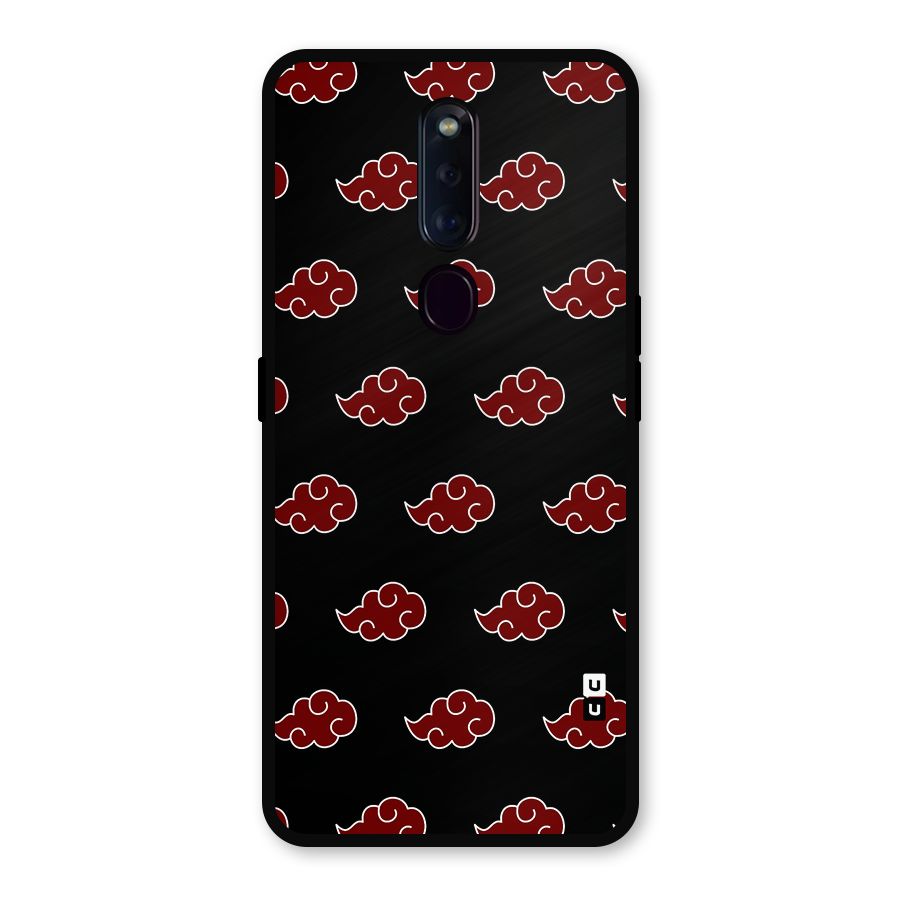 Naruto Akatsuki Pattern Metal Back Case for Oppo F11 Pro