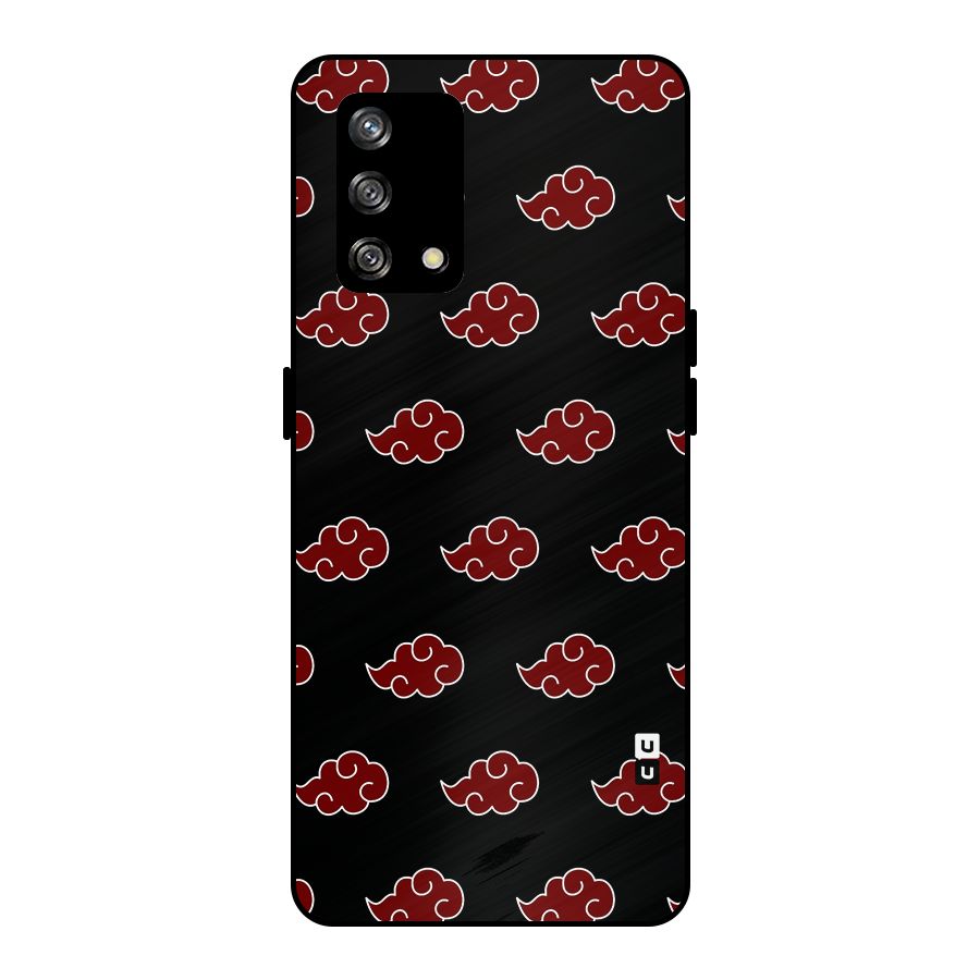 Naruto Akatsuki Pattern Metal Back Case for Oppo F19