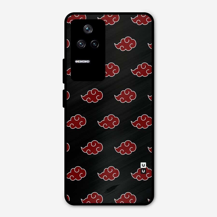 Naruto Akatsuki Pattern Metal Back Case for Poco F4 5G