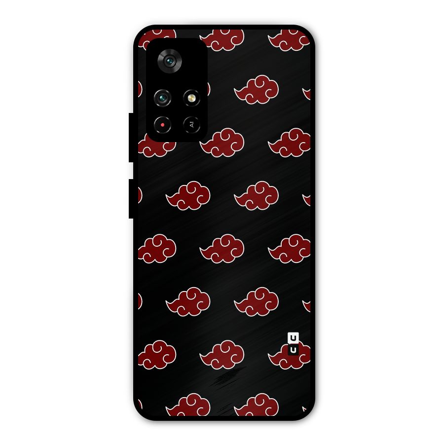 Naruto Akatsuki Pattern Metal Back Case for Poco M4 Pro 5G