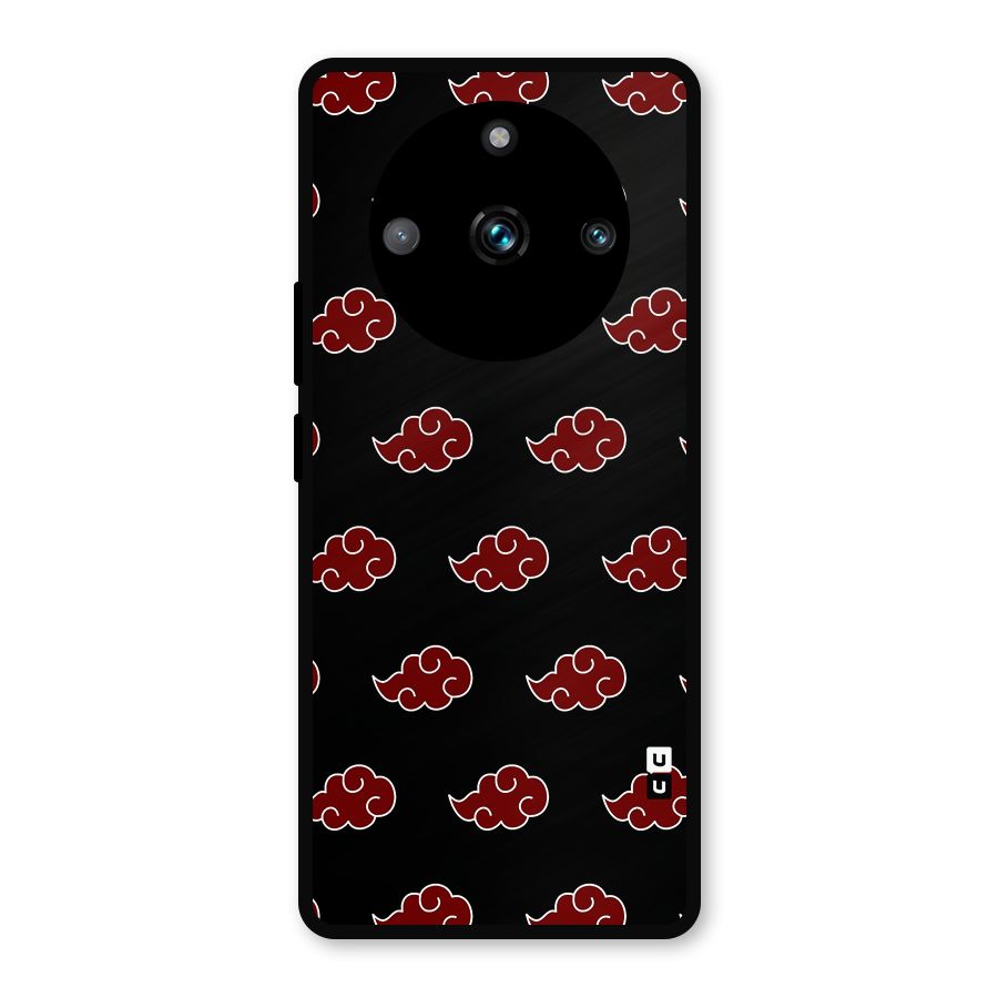Naruto Akatsuki Pattern Metal Back Case for Realme 11 Pro Plus