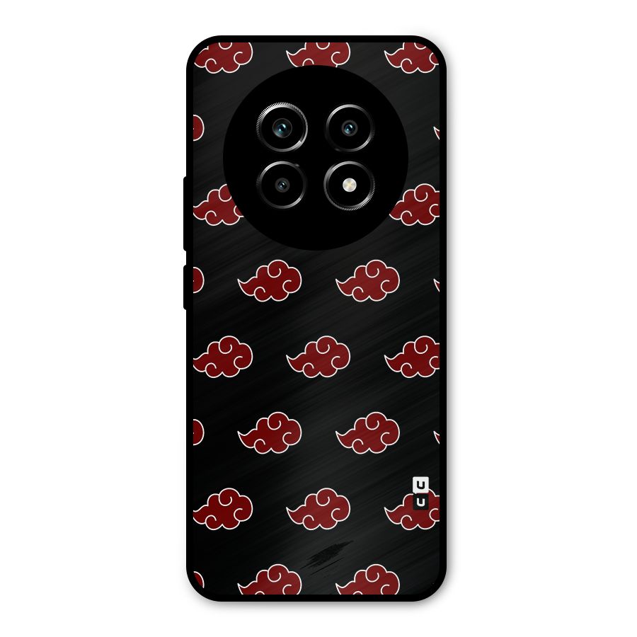 Naruto Akatsuki Pattern Metal Back Case for Realme 14 Pro Lite