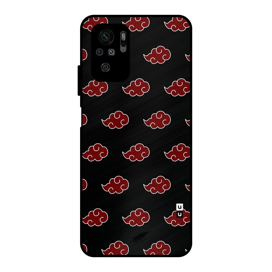 Naruto Akatsuki Pattern Metal Back Case for Redmi Note 10S