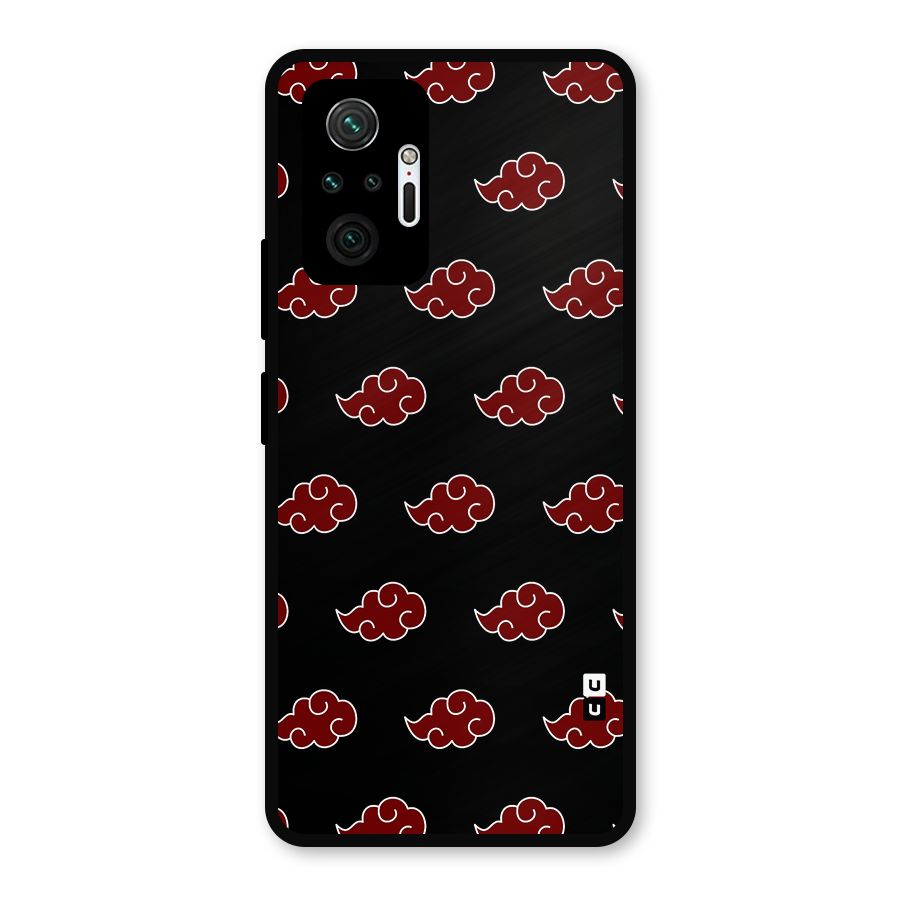 Naruto Akatsuki Pattern Metal Back Case for Redmi Note 10 Pro