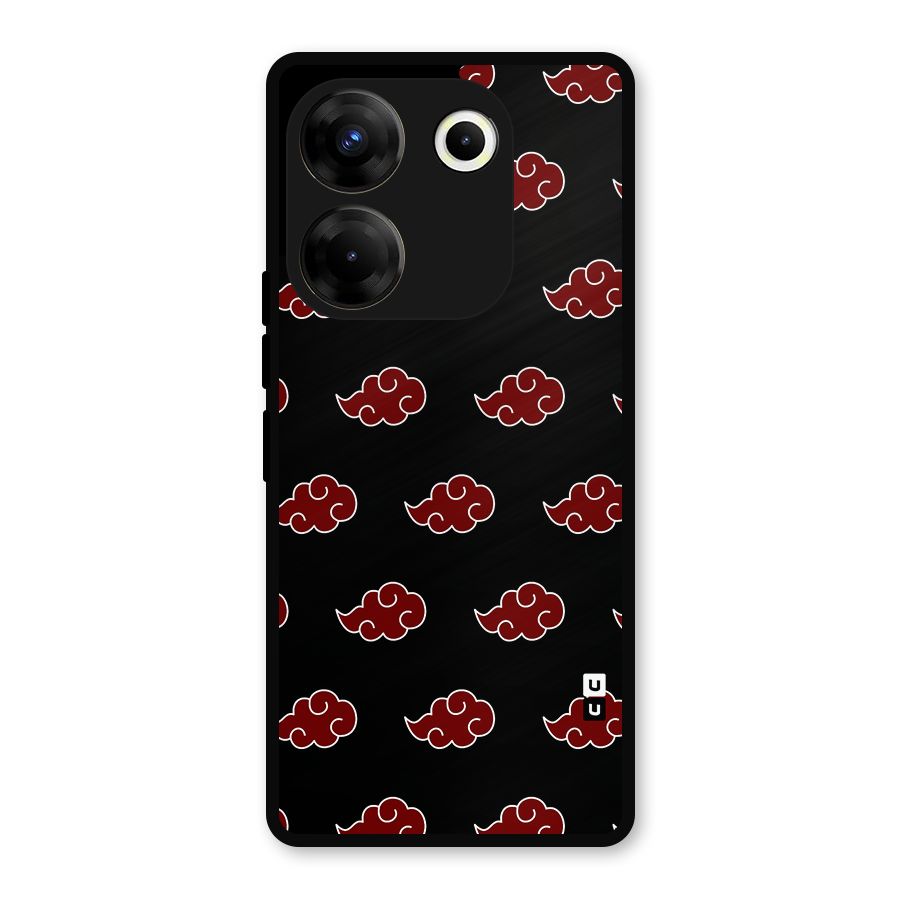 Naruto Akatsuki Pattern Metal Back Case for Tecno Camon 20 Pro